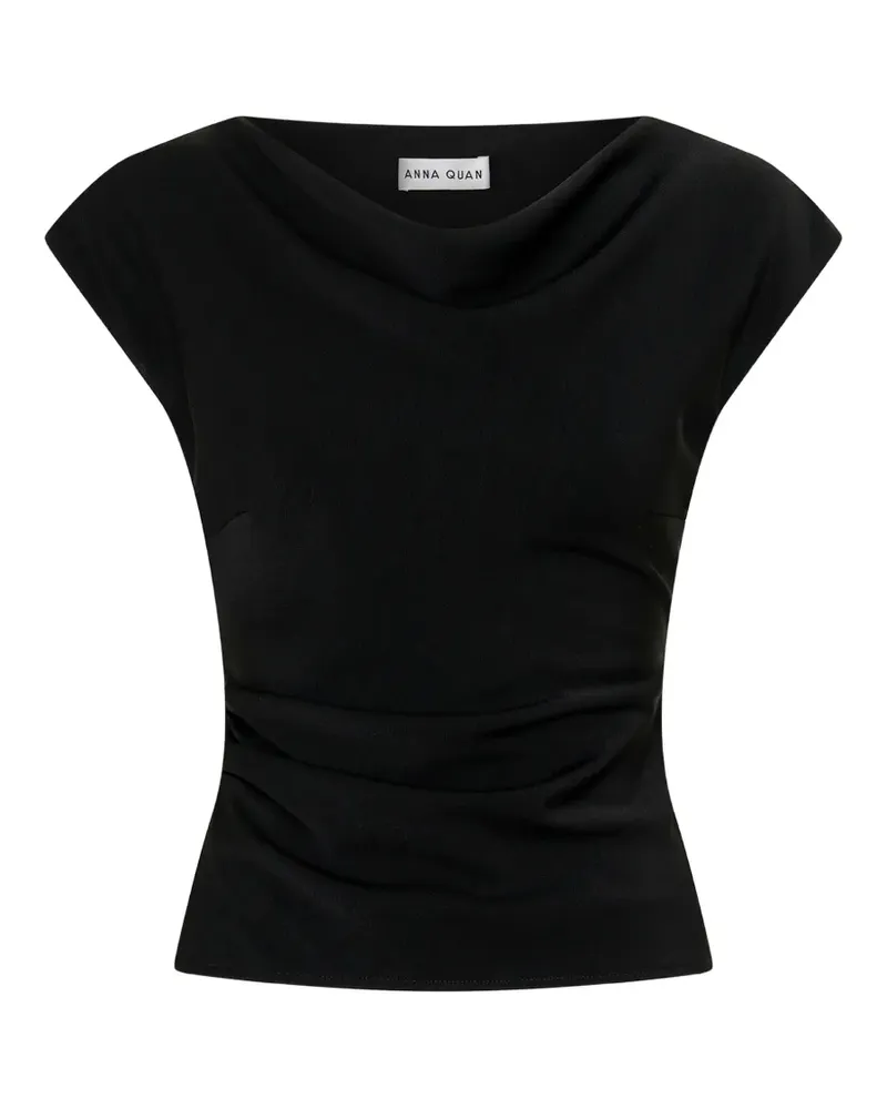 Anna Quan Bessette cowl-neck blouse - Schwarz Schwarz