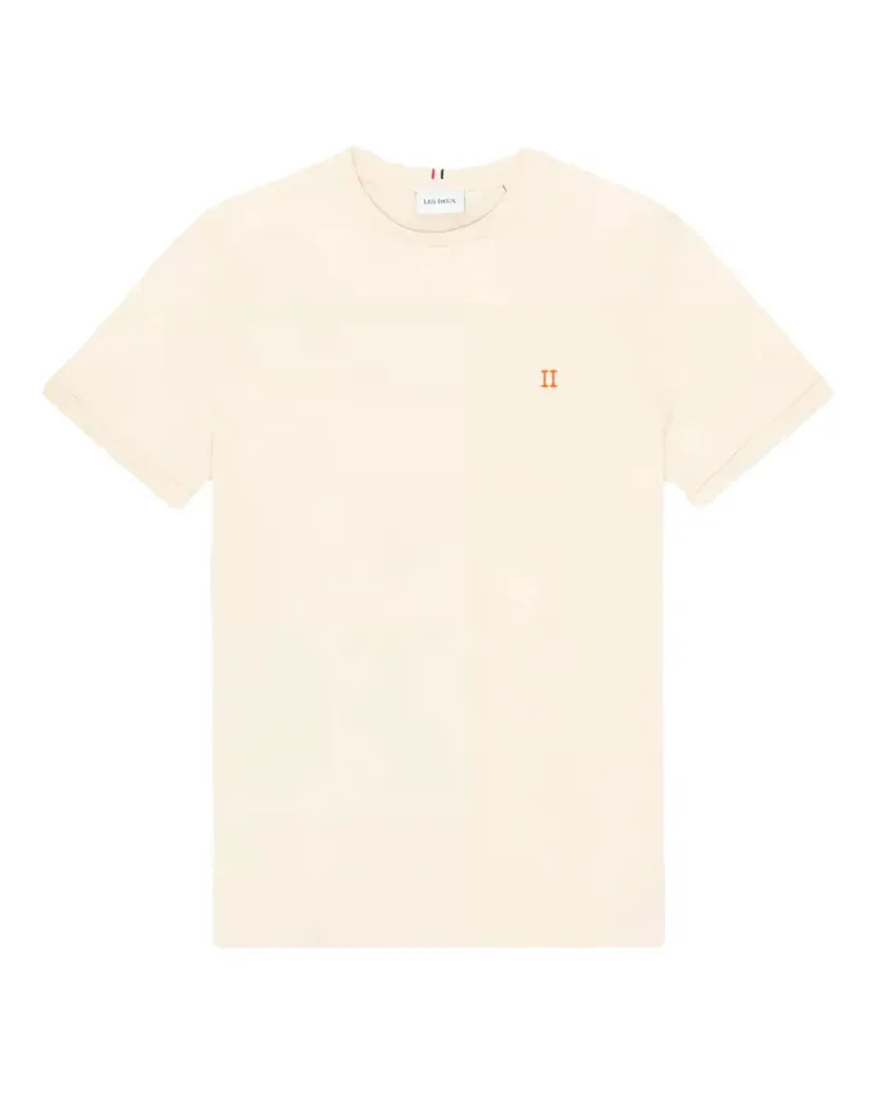 LES DEUX logo-embroidered T-shirt - Nude Nude