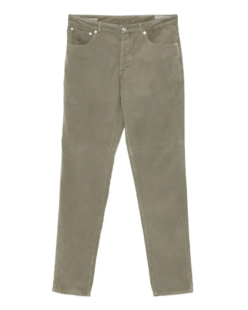 Brunello Cucinelli Cordhose im Five-Pocket-Design - Grün Grün