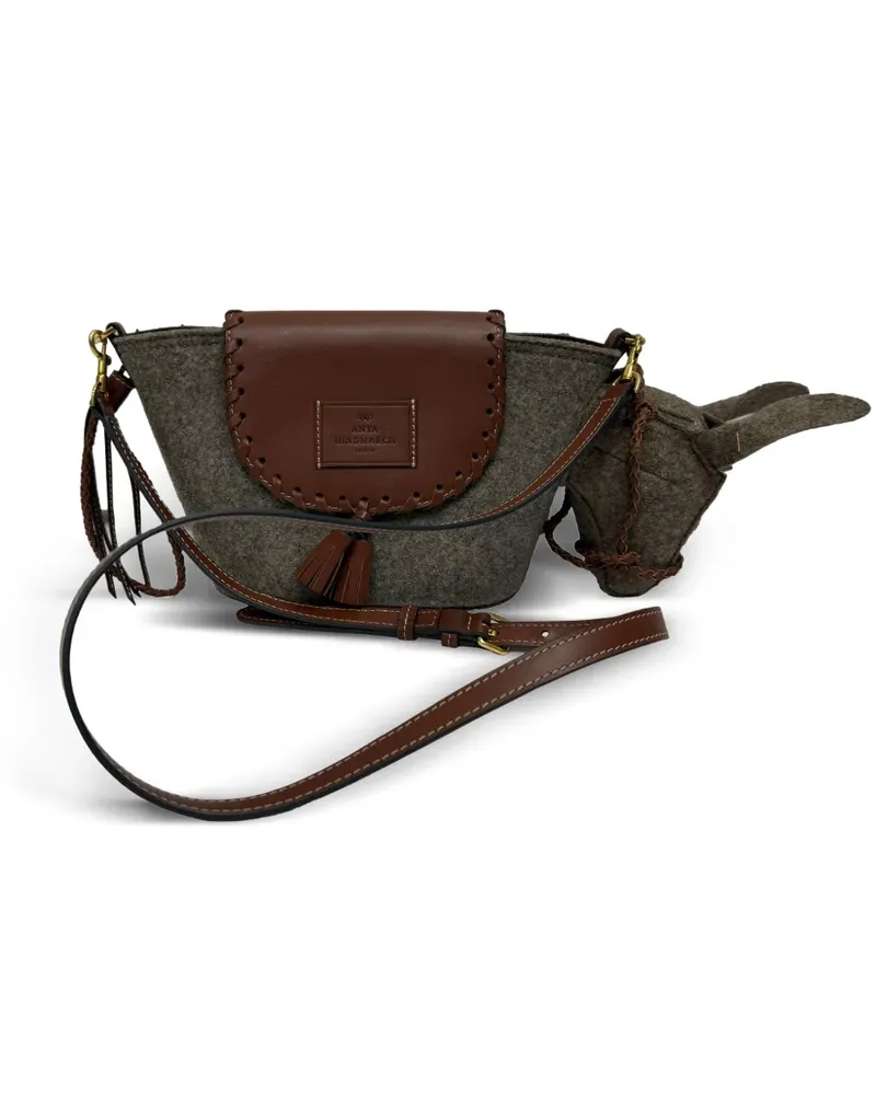 Anya Hindmarch Donkey felt crossbody bag - Grau Grau