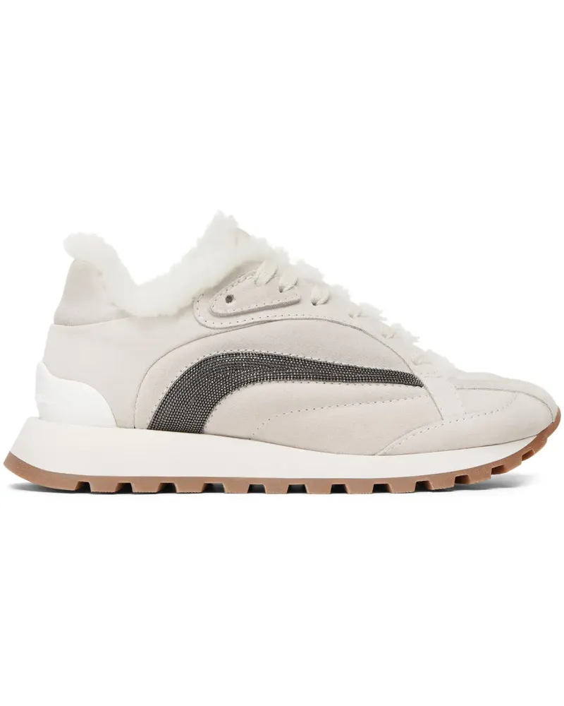 Brunello Cucinelli Sneakers mit Monili-Kette - Grau Grau