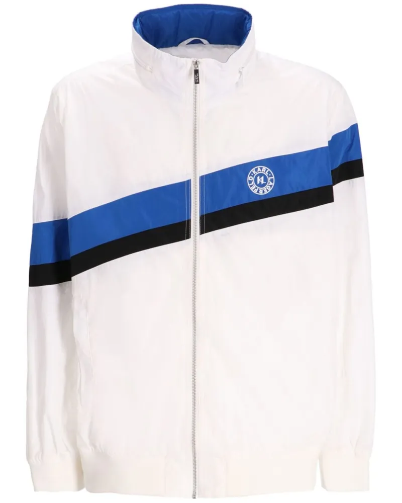 Karl Lagerfeld Bomberjacke mit Streifendetail - Weiß Weiß