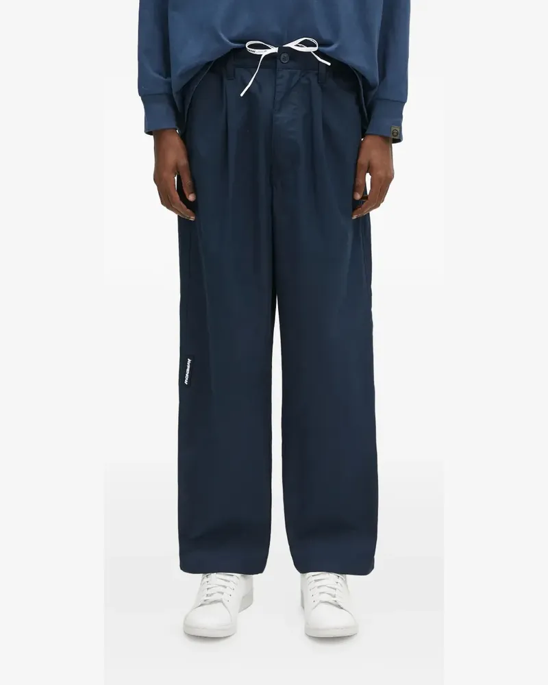 BAPE Bundfaltenhose mit Kordelzug - Blau Blau