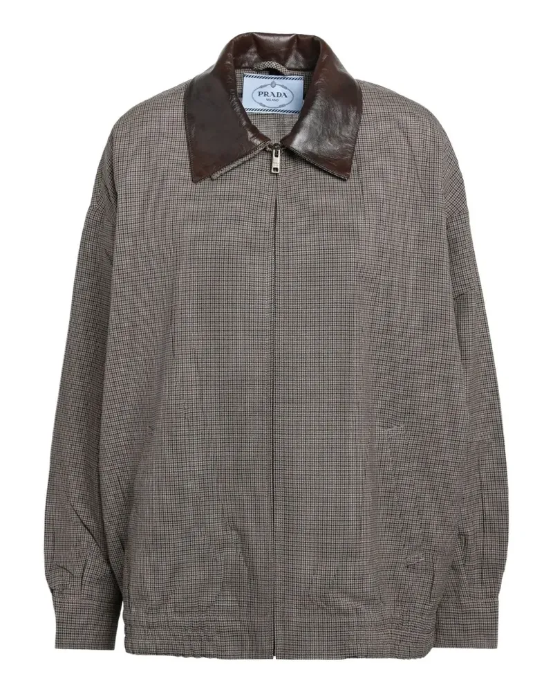 Prada Jacke mit Hahnentrittmuster - Grau Grau