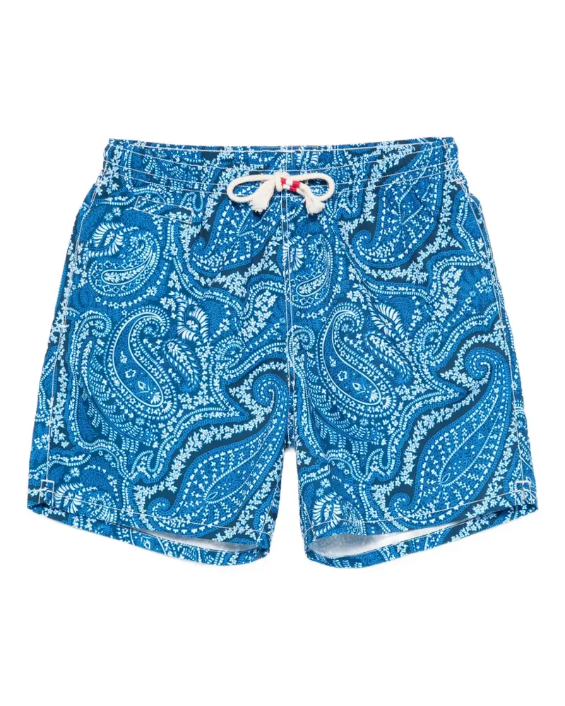 MC2 Saint Barth Caprese paisley-print drawstring swim shorts - Blau Blau