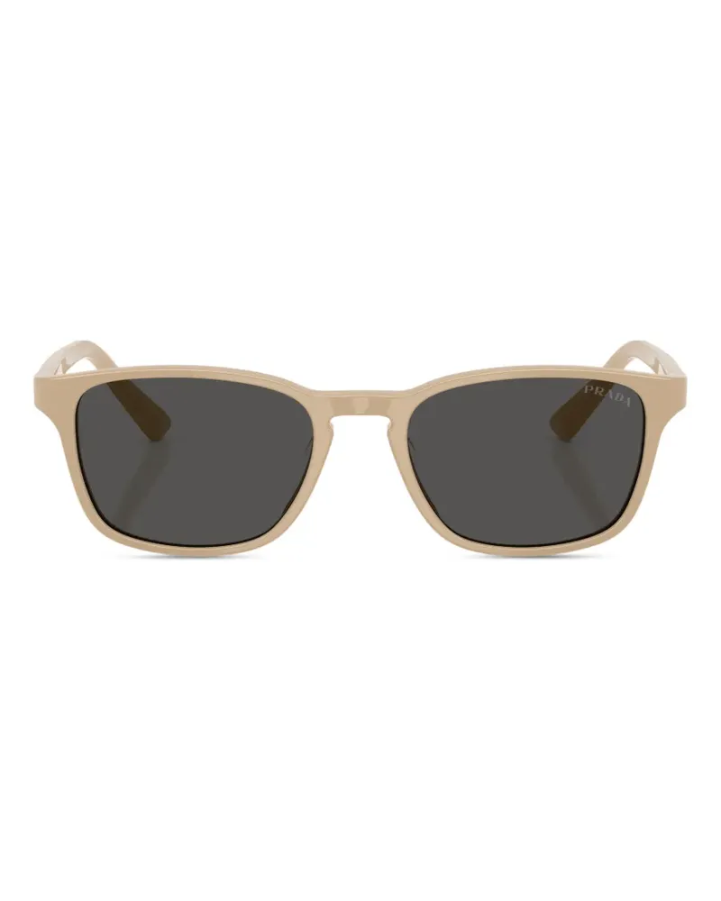 Prada Sonnenbrille mit eckigem Gestell - Nude Nude