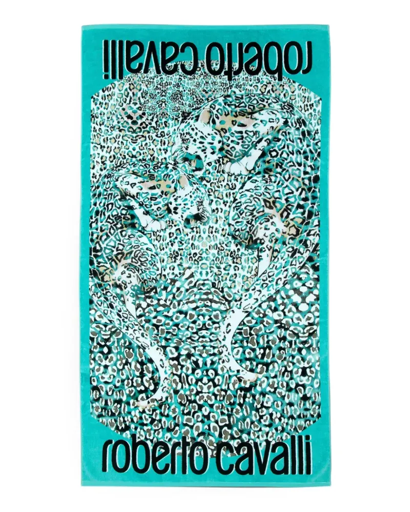 Roberto Cavalli Home Leo Camouflage Strandtuch - Blau Blau