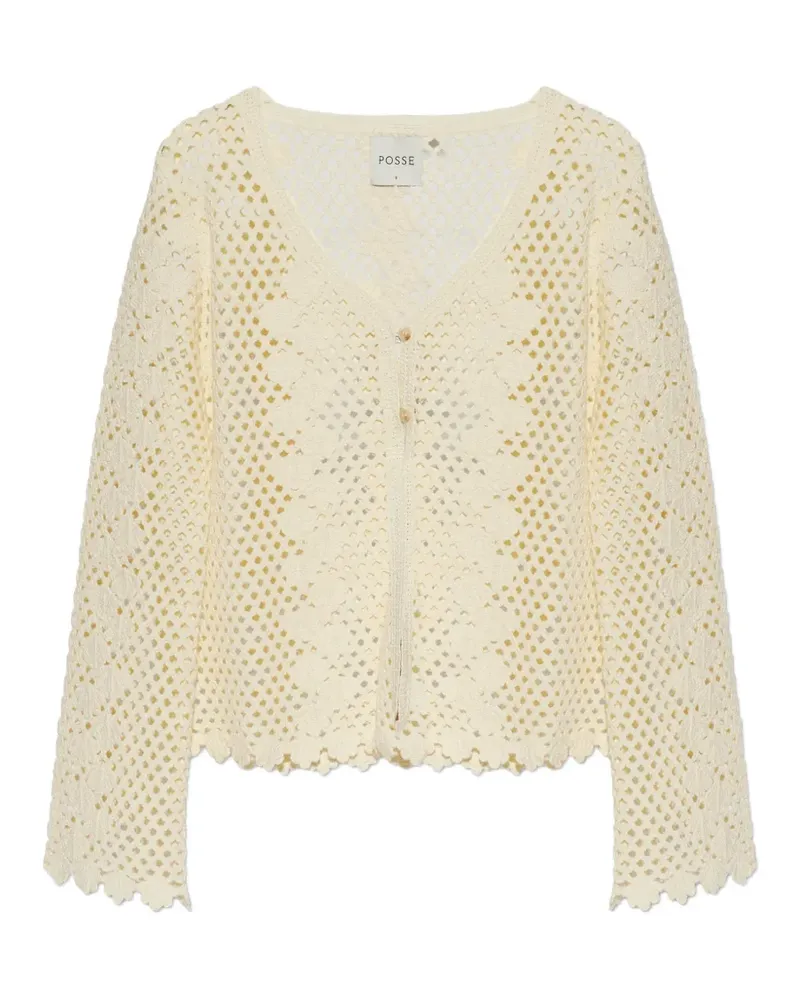 Posse Gehäkelter Saskia Cardigan - Nude Nude