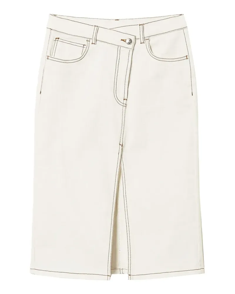 Twin-Set Rock mit Kontrastnähten - Nude Nude