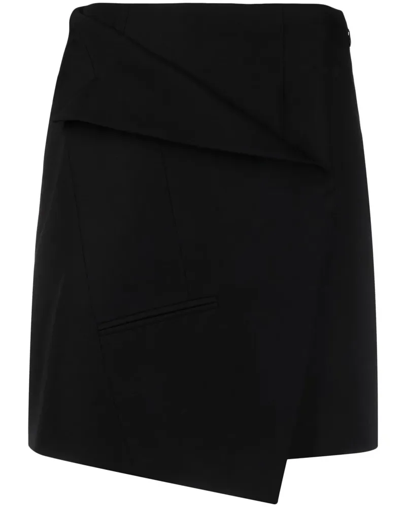 Alexander McQueen Asymmetrischer Minirock - Schwarz Schwarz