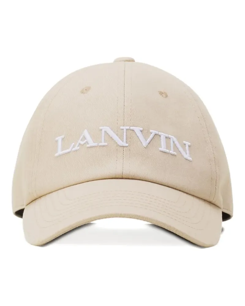 Lanvin Baseballkappe mit Logo-Stickerei - Nude Nude