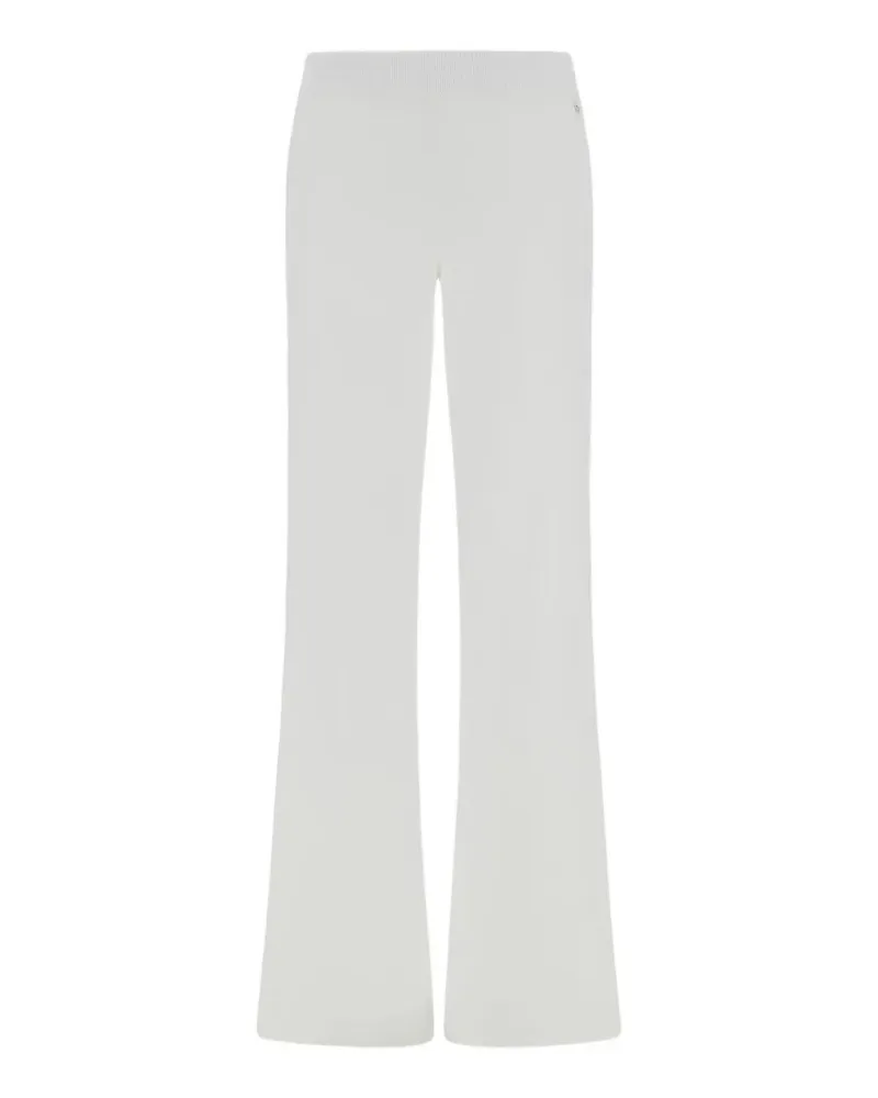 Herno ribbed-waistband palazzo pants - Weiß Weiß