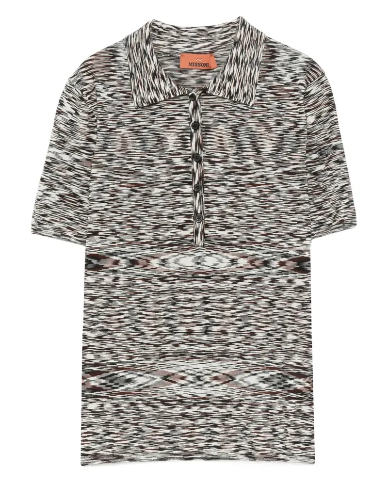 Missoni Gemustertes Poloshirt - Schwarz Schwarz