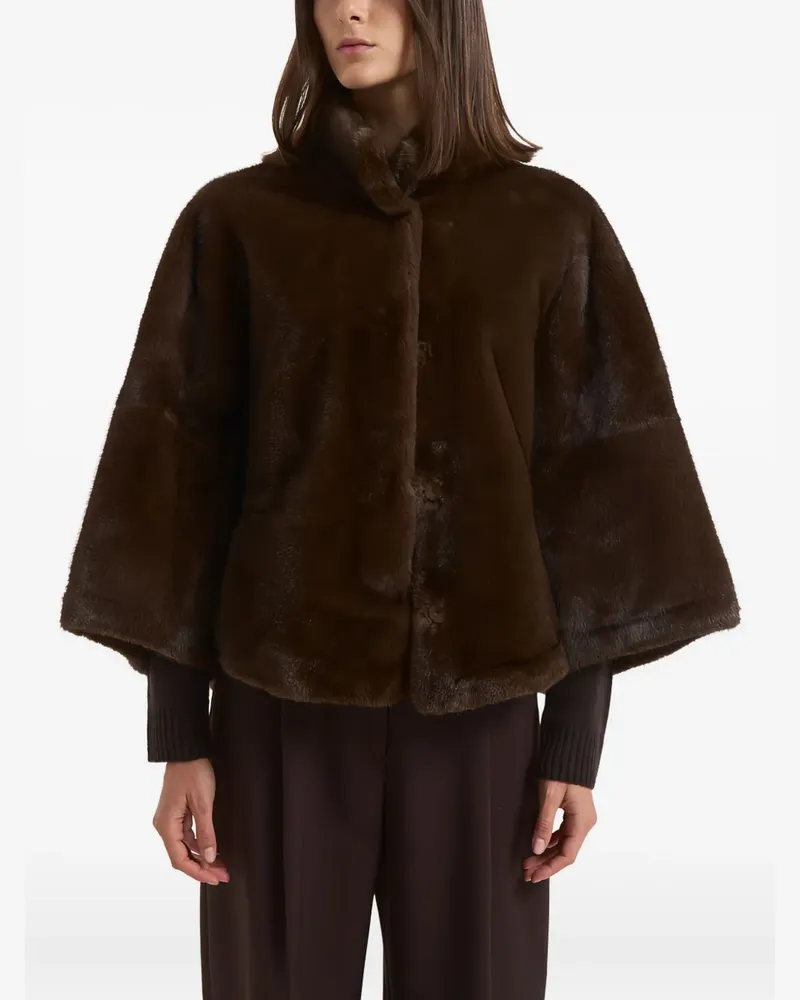 s.w.o.r.d 6.6.44 funnel-neck coat - Braun Braun