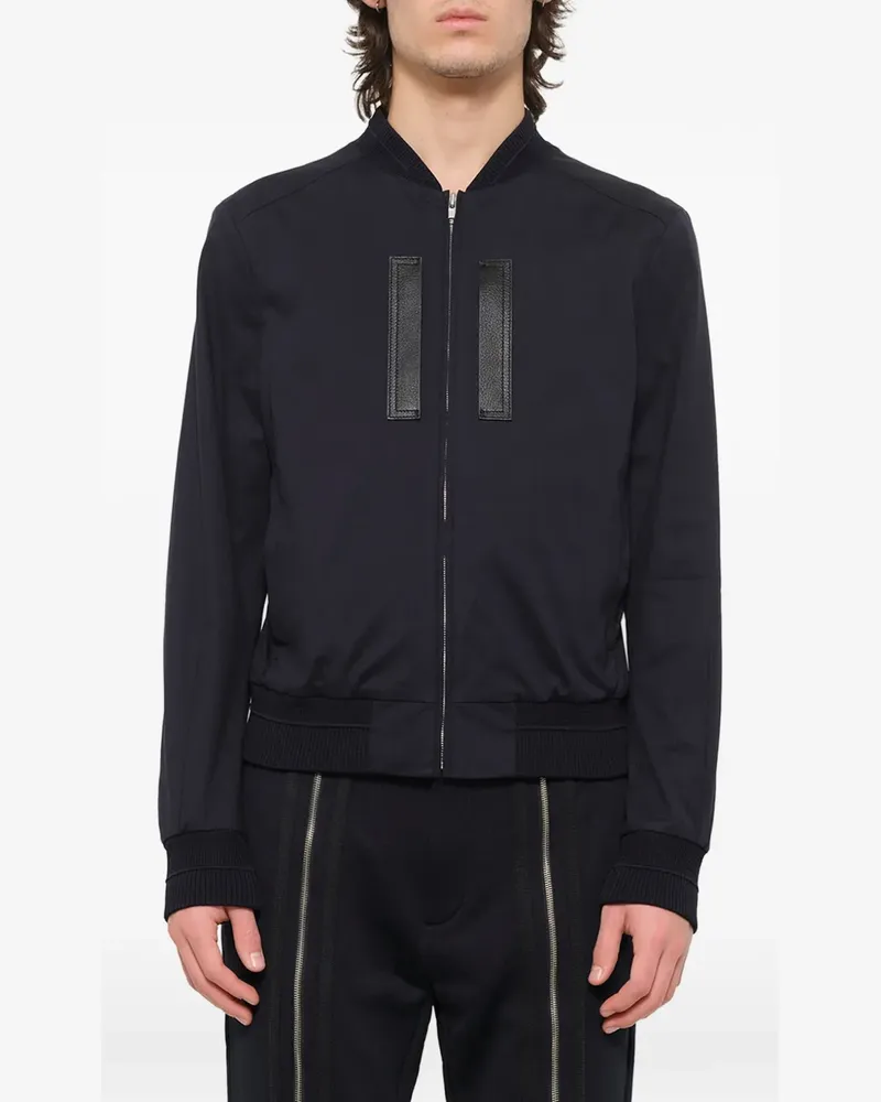JUUN.J leather-patch bomber jacket - Blau Blau