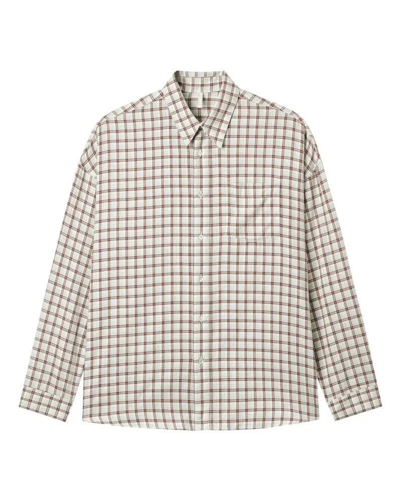 Sunflower check-print pocket shirt - Nude Nude