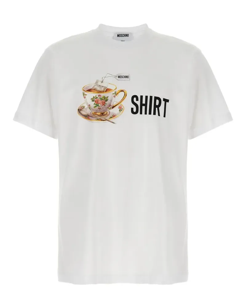 Moschino logo-print T-shirt - Weiß Weiß