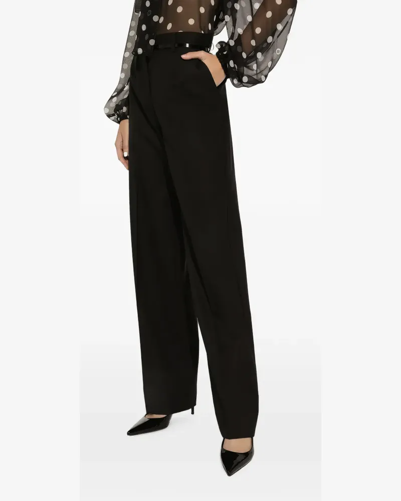 Dolce & Gabbana Ausgestellte Hose - Schwarz Schwarz