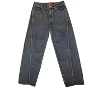 Gerade Jeans mit hohem Bund - Blau