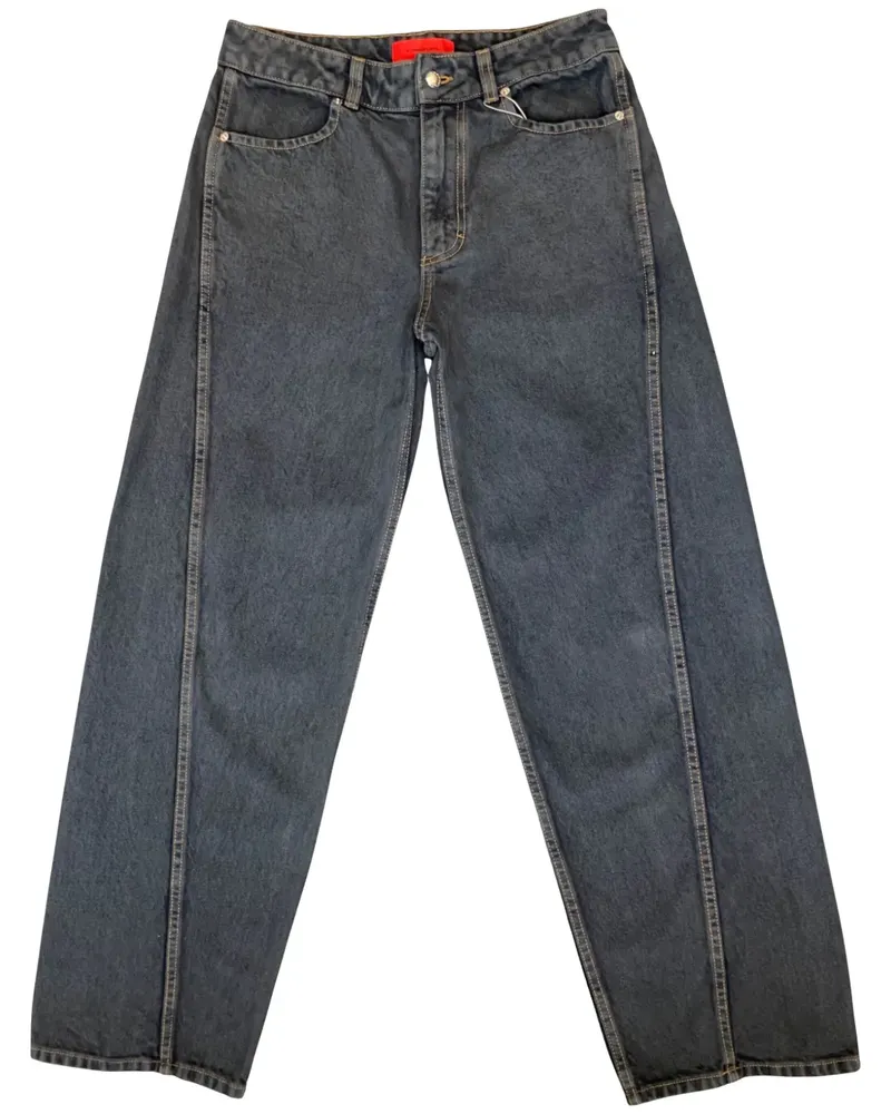 Eckhaus Latta Gerade Jeans mit hohem Bund - Blau Blau