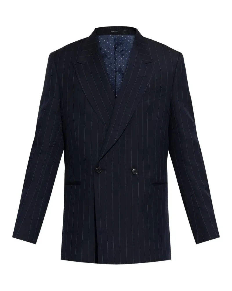Paul Smith pinstripe-pattern double-breasted blazer - Blau Blau