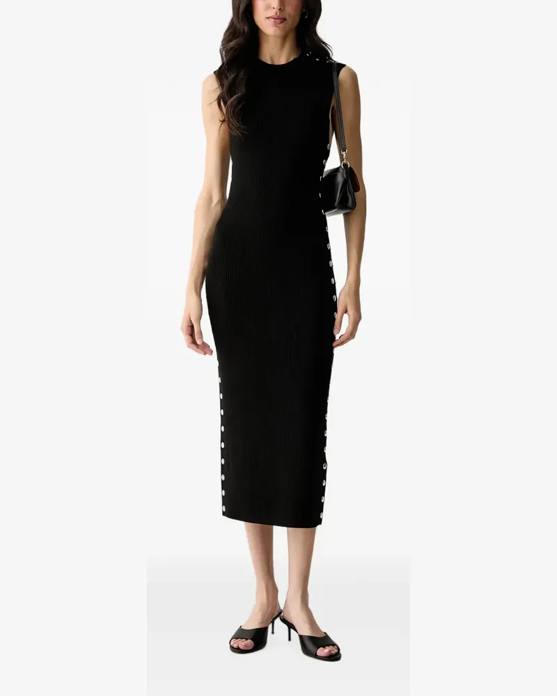 Karl Lagerfeld stud-embellished ribbed-knit dress - Schwarz Schwarz