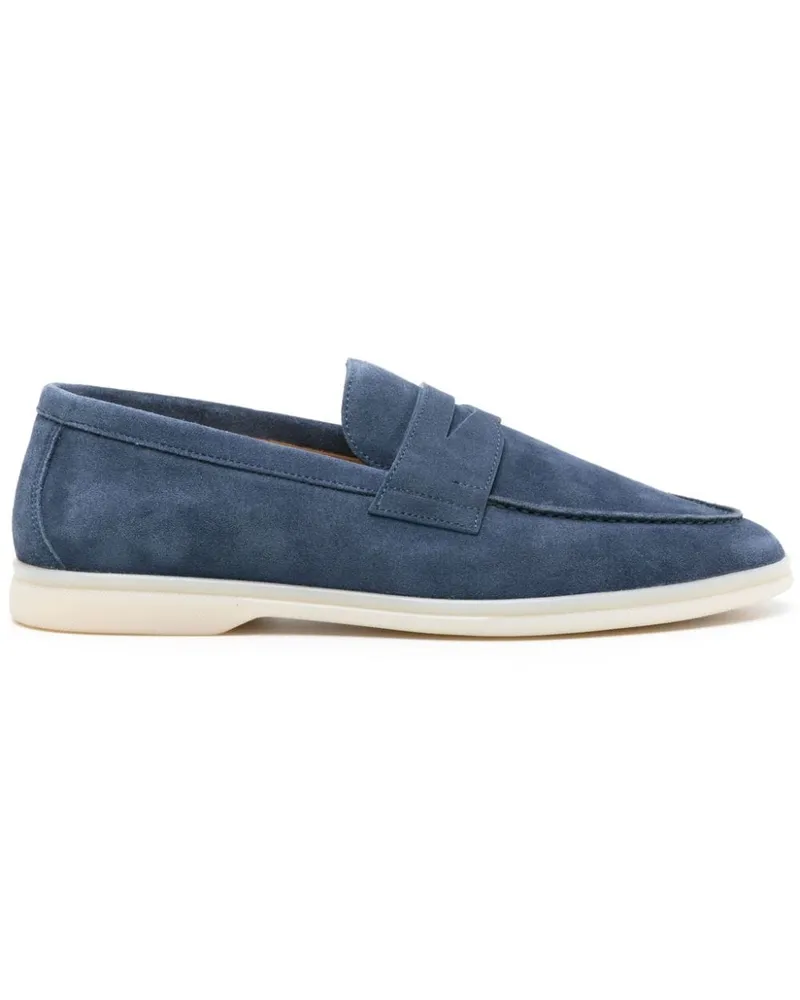 Scarosso Luciano Penny-Loafer aus Wildleder - Blau Blau