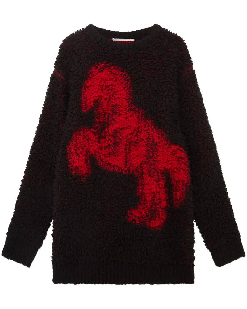 Stella McCartney Pixel Horse Jacquard-Pullover - Schwarz Schwarz