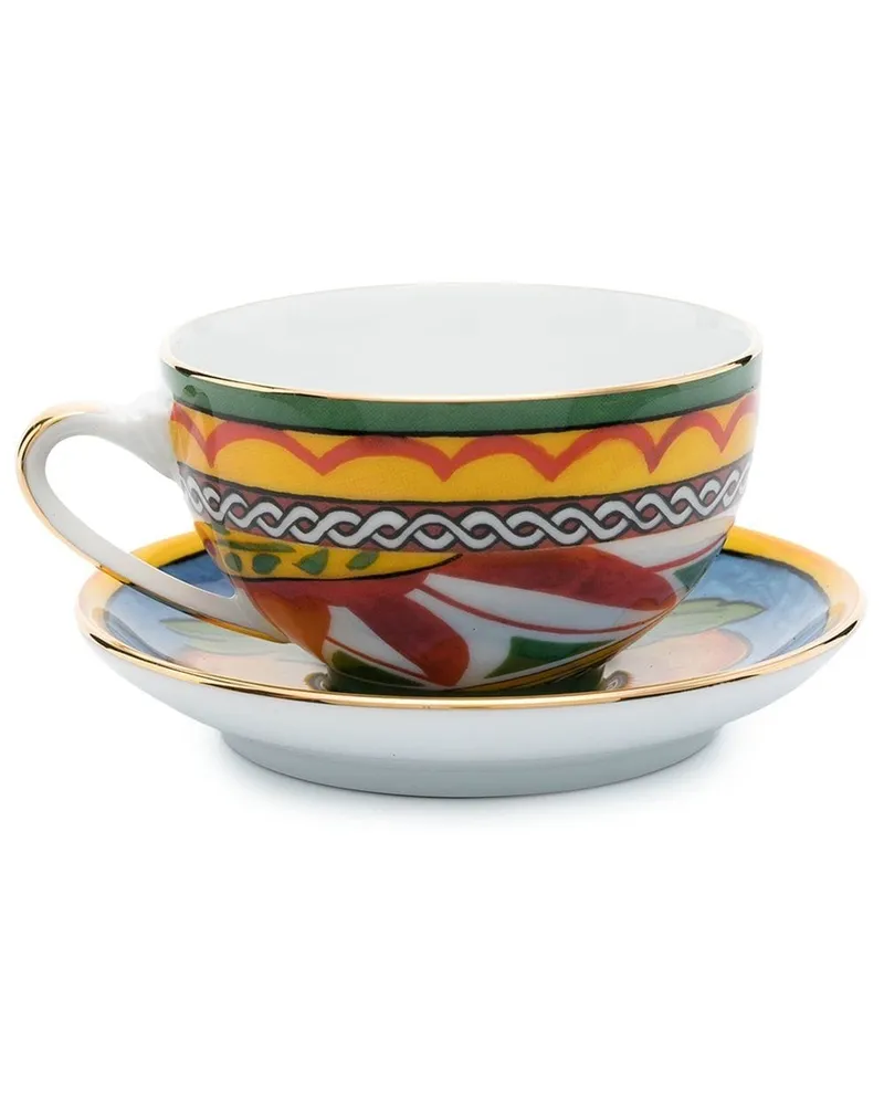 Dolce & Gabbana Teeservice mit Archiv-Print - Gelb Gelb