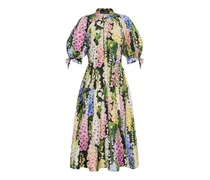 Foxglove Midikleid mit Puffärmeln - Schwarz