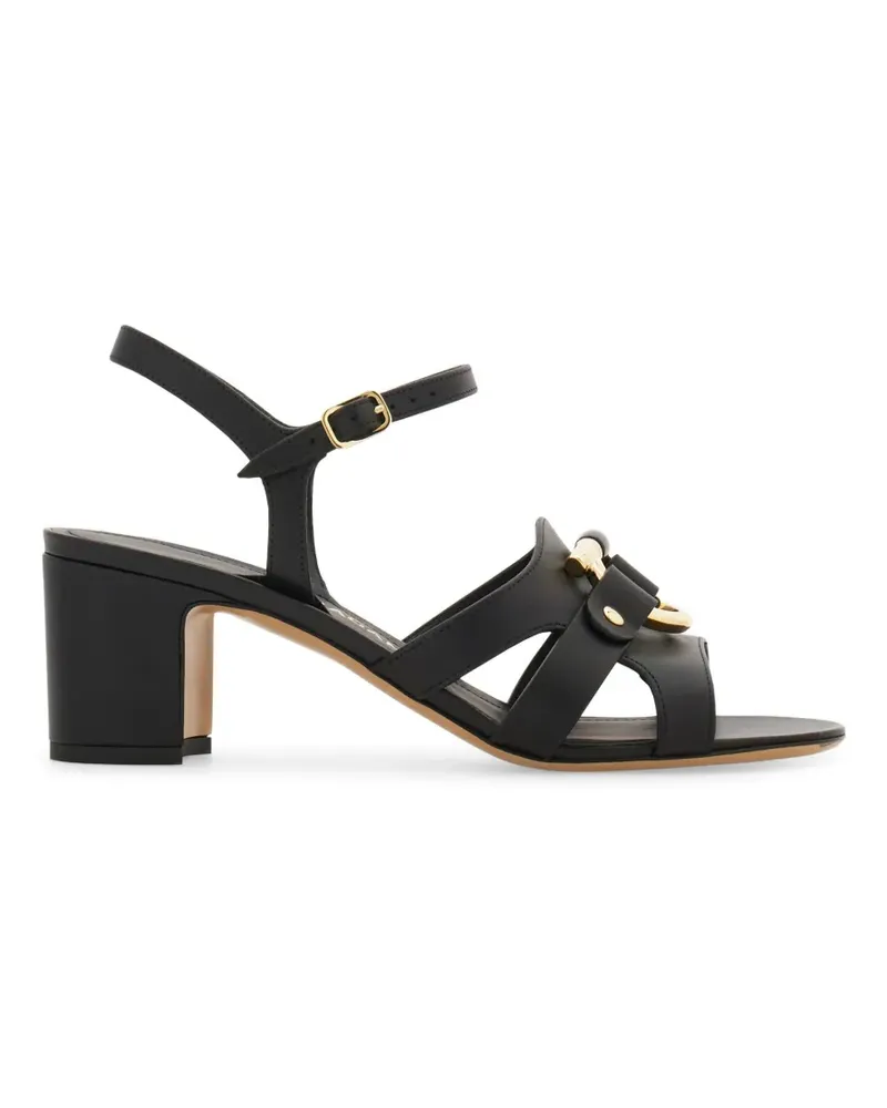 Ferragamo Gancini ornament sandals - Schwarz Schwarz