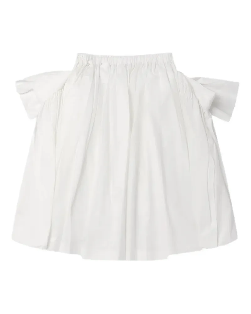 Comme des Garçons bow-detail gathered skirt - Weiß Weiß