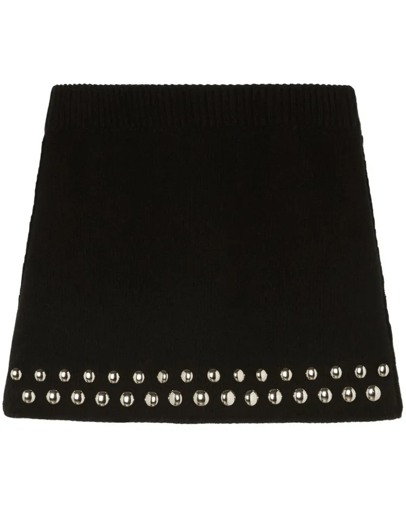 Alanui Love and Studs Minirock - Schwarz Schwarz