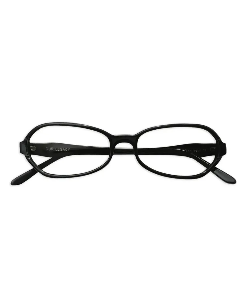 Our Legacy Brille mit Nasenpads - Schwarz Schwarz