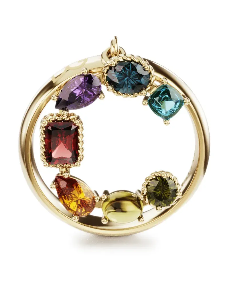Dolce & Gabbana 18kt Rainbow Alphabet C Gelbgoldring Gold