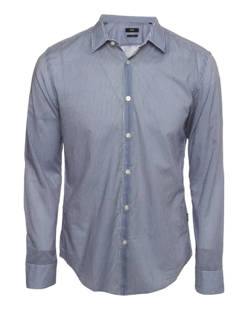 HUGO BOSS Gestreiftes Slim-Fit-Hemd - Blau Blau