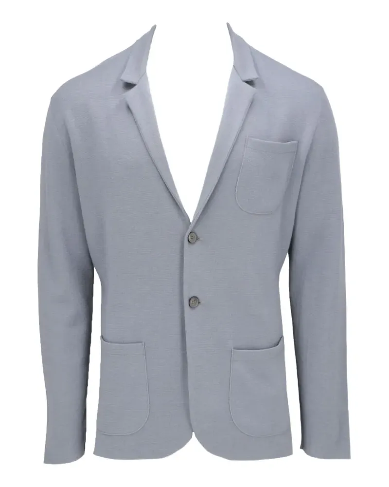 Isaia single-breasted patch-pocket blazer - Grau Grau