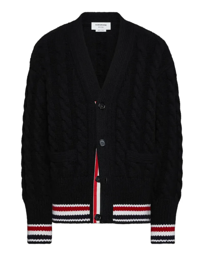 Thom Browne Cardigan mit V-Ausschnitt - Schwarz Schwarz