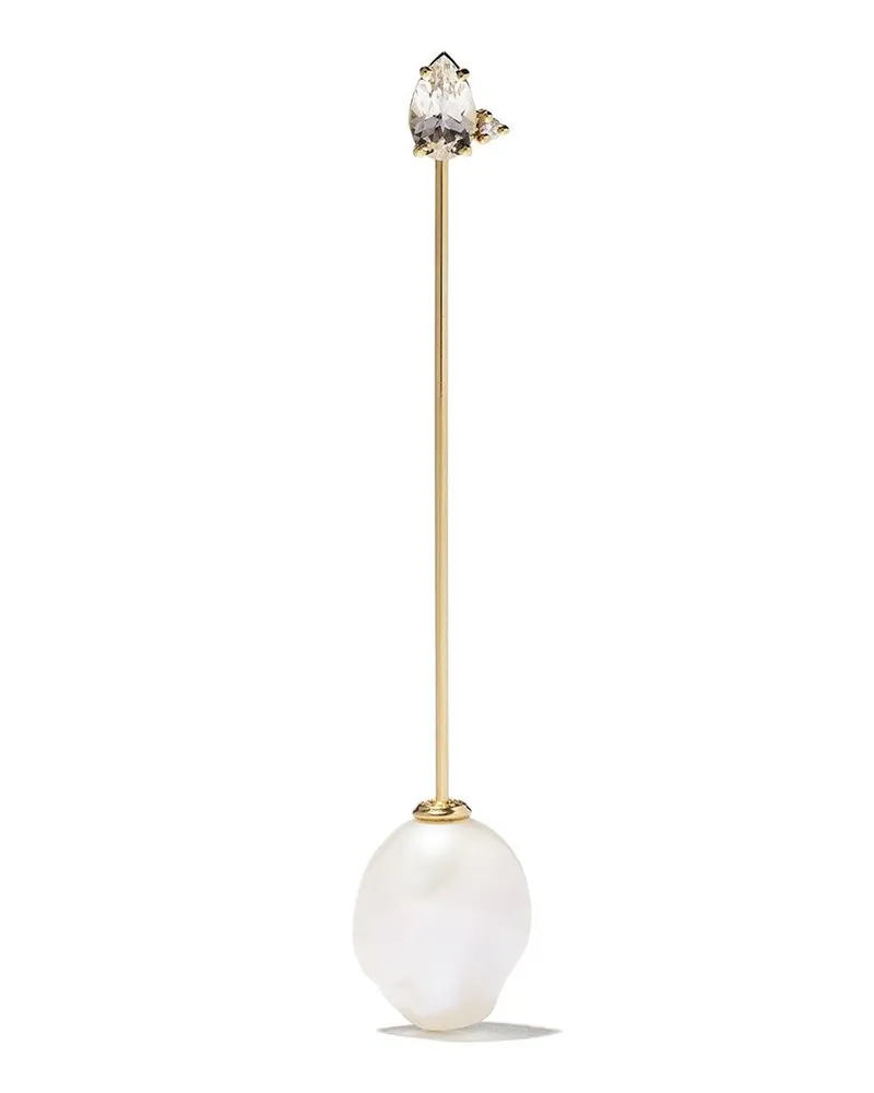 MIZUKI 14kt Gelbgoldohrring mit Topas Gold