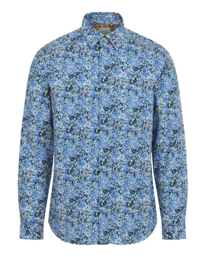 Paul Smith floral-print long-sleeve shirt - Blau Blau