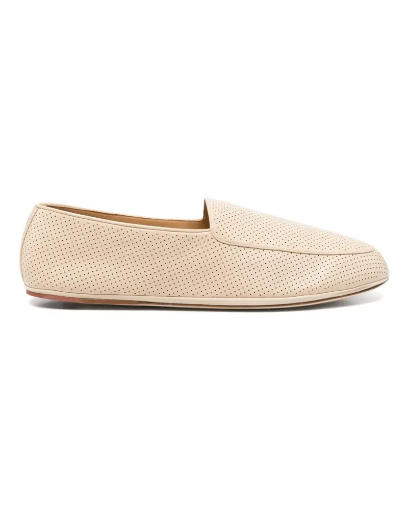 Loro Piana Perforierte Anton Walk Loafer aus Leder - Nude Nude