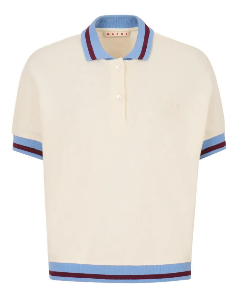 Marni Poloshirt mit Streifendetail - Nude Nude