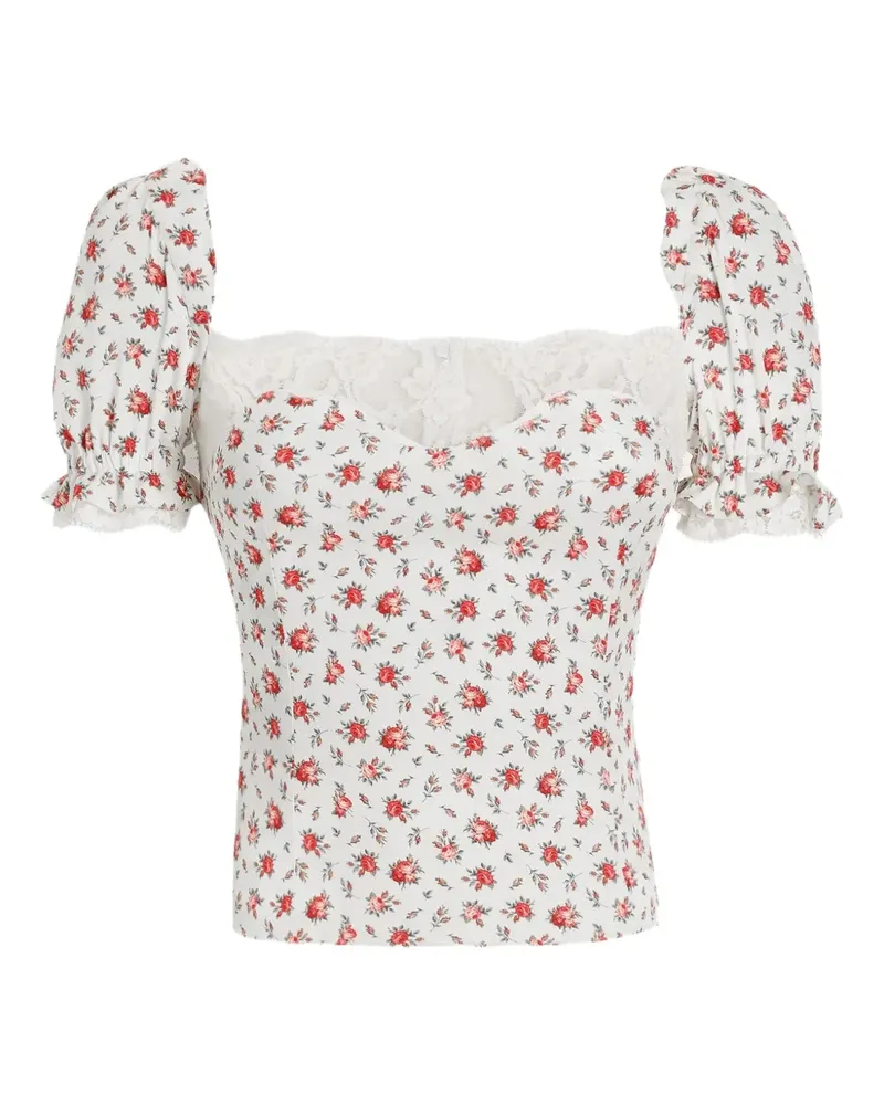 Dolce & Gabbana Top mit Print - Weiß Weiß