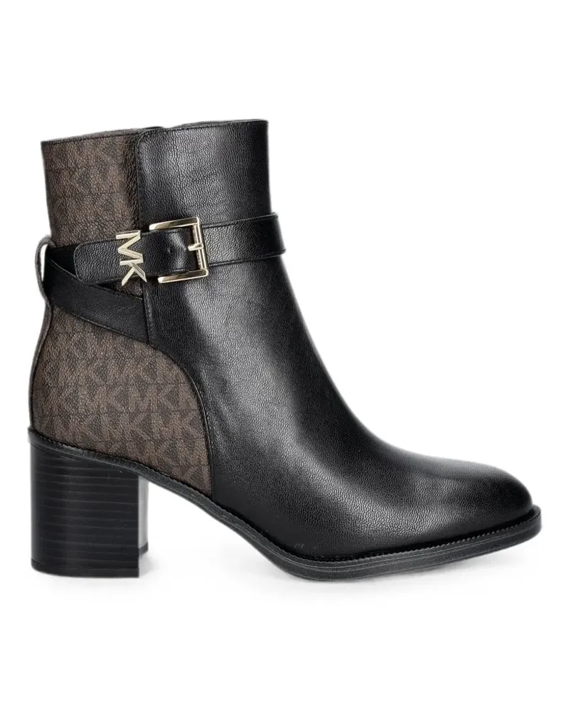 Michael Kors Stiefeletten mit Logoplakette und Schnallenverschluss - Schwarz Schwarz