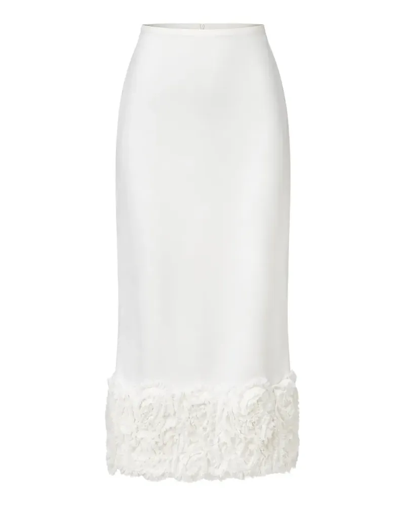 Alexis Cormara ruffled-trim midi skirt - Weiß Weiß
