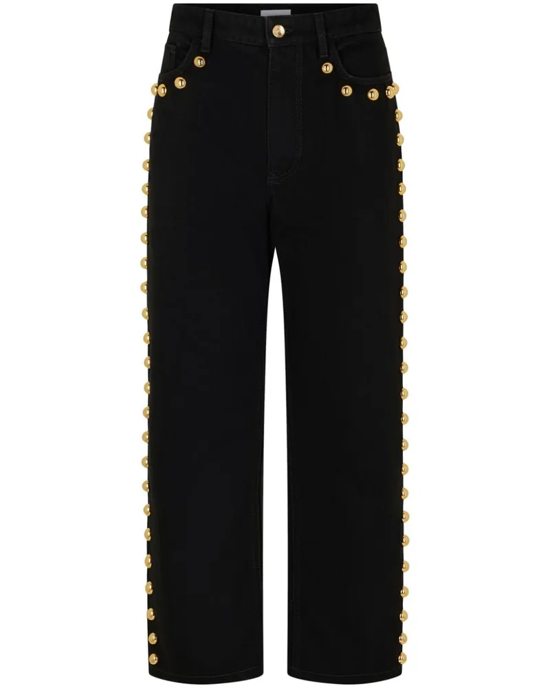 Paco Rabanne Weite Jeans mit Nieten - Schwarz Schwarz