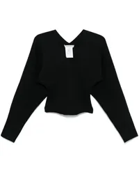 Philosophy Di Lorenzo Serafini Gerippter Strickpullover Schwarz