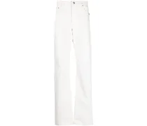 Straight-Leg-Jeans mit Barcode-Print