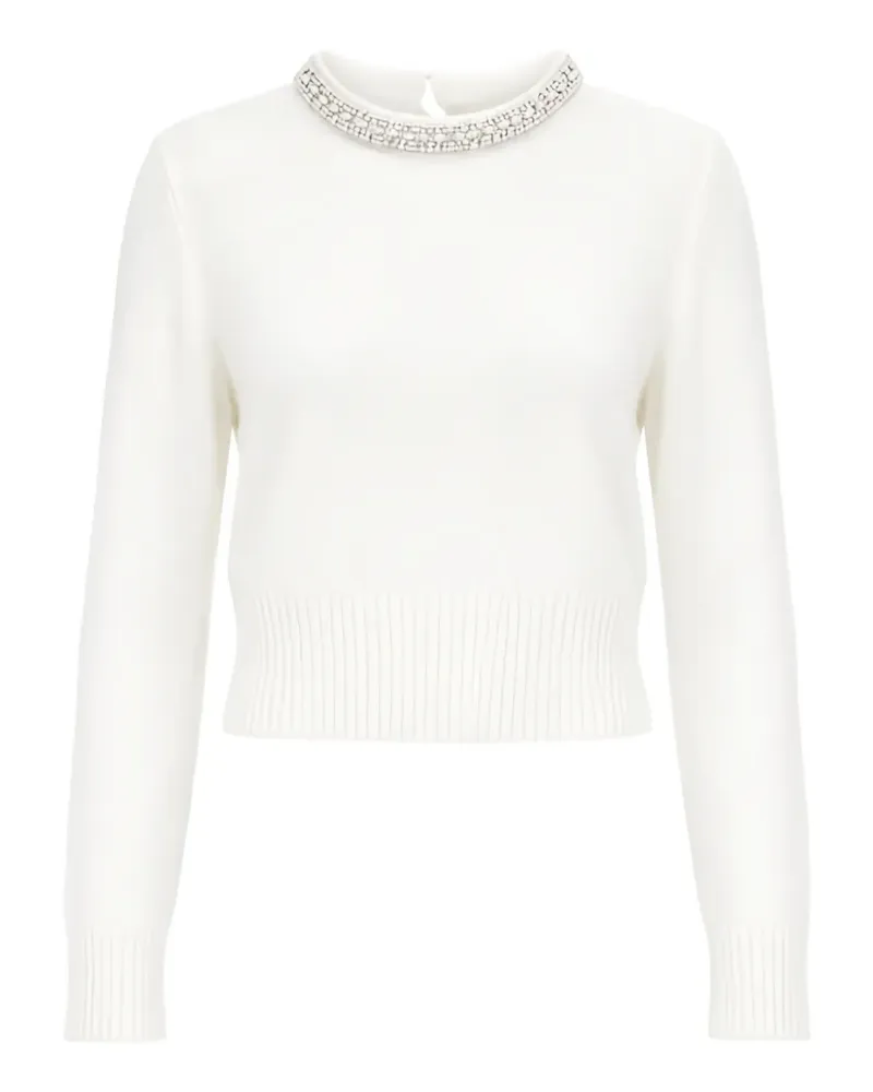 Pinko Berlino crystal-embellished sweater - Weiß Weiß