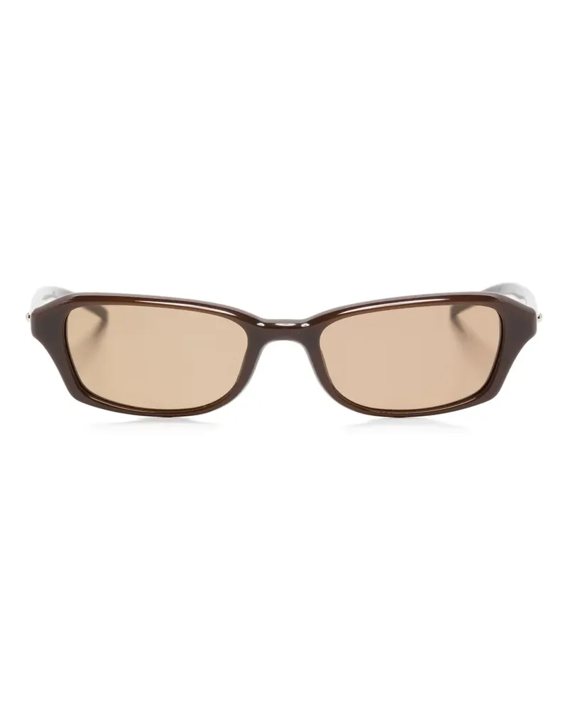 CHIMI Sonnenbrille mit eckigem Gestell - Braun Braun